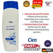 Cien Anti-Dandruff Classic Shampoo 500ml | Flake-Free Scalp Care for Men & Women