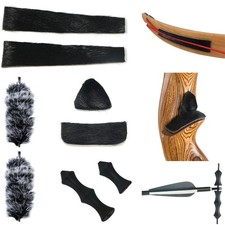 Archery String Silencer Fur Arrow Rest Finger Guard Bow Limbs Silencer Arm Guard