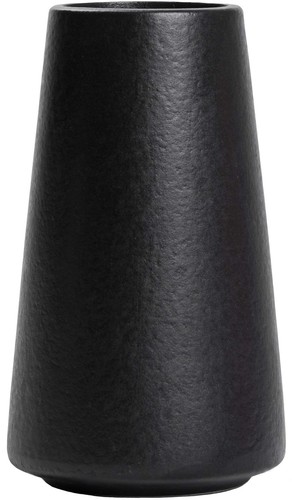 Black vase 15cm - black, flower