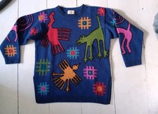 Vintage Spirit Of The Andes Alpaca Funky Jumper S/M Condor