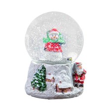 Wind Up Musical Christmas Snowman Santa Claus Snow Globe Xmas Home Decoration