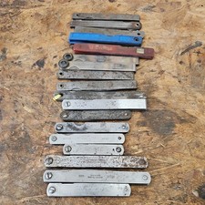 Job Lot of 18 Vintage Feeler Gauges Stainless Steel Made In Sheffield etc