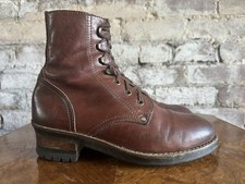 Vintage 90s Women’s Roper Leather Boots Commando Style Itshide Sole Size 7 U.K.