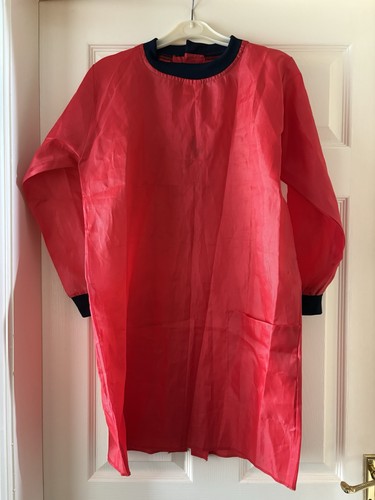 Red painting apron with - red,