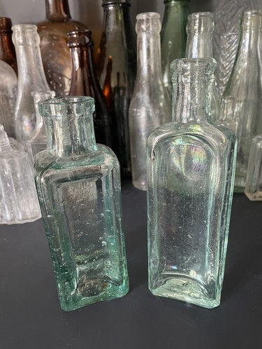 Pair vintage aqua - pair, of