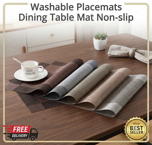 Washable pvc placemat non slip - washable,