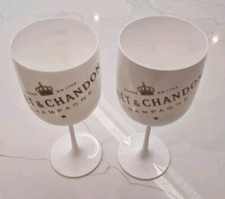 2 X Moet Chandon Ice Imperial White Acrylic Champagne Glass Goblets