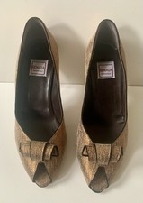 Vintage Renata Made In Italy Leather Heeled Shoes Size 37 Uk 4