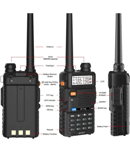 Bf5ruv walkie talkie dual - talkie,