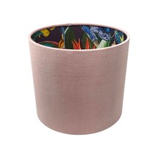 Lampshade blush pink velvet - blush,
