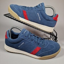 Skechers Trainers Womens Size 5 Blue Red Suede Comfort Shoes Sneakers