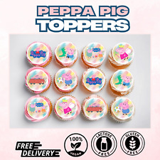 *PRE CUT* | Edible Fondant Icing | Wafer | Cupcake Toppers | Peppa Pig | Party