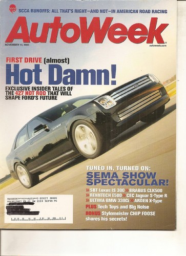 Autoweek nov 2003 - 10,, ford