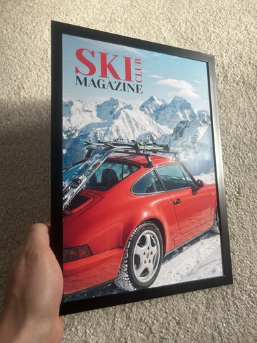 Porsche ski poster - poster, a4