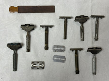 Vintage Antique 8x Safety Razor Bundle Joblot Sharpening