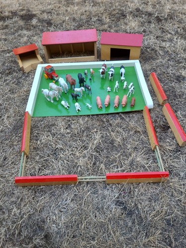 Vintage galt toys wooden farm - galt,