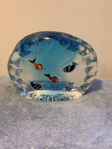 Vintage murano glass fish - glass,