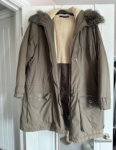 Next khaki hooded - next, faux