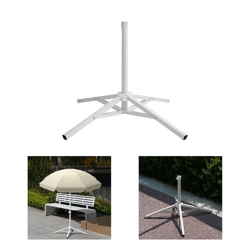 White folding umbrella stand - white,