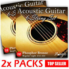 Acoustic Guitar Strings 2x Full Packs / Sets - Adagio Pro 12-53 PHOSPHOR BRONZE