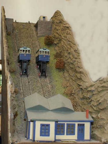 Cliff railway coaches - railway,