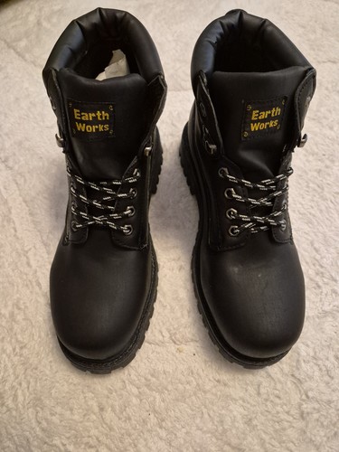 Earth works black boots size - earth,