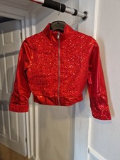 Weissman Cropped Sequin Jacket Red Size SA New Without Tags
