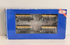 Heljan Dogfish Wagons Pack Of 4 BR Dutch Grey / Yellow - OO Gauge - Boxed