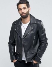 Mens Black Leather Jacket