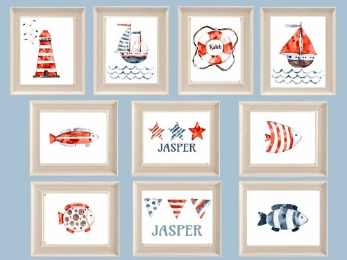 Personalised nautical nursery - personalised,