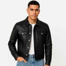 Men's Real Sheepskin Black