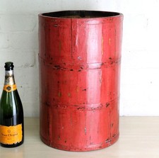 A Vintage Staved Barrel Anglo Indian in a Rustic Burnt Red Umbrella Stick Stand