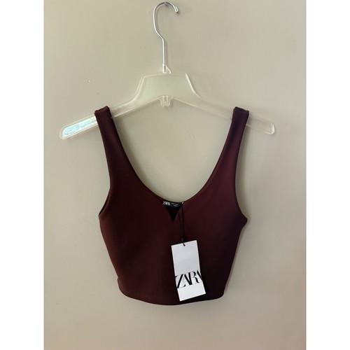 Zara ribbed neck crop - crop, top