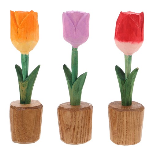 Pcs wooden tulip floral - ,