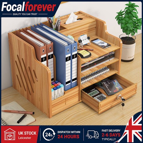 Wooden office desk organizer - wooden,