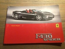 Ferrari F430 Spider Owners Handbook Manual Hand Book English