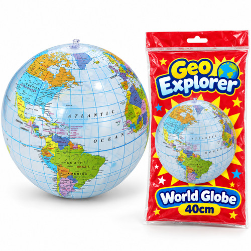 40cm inflatable world globe - inflatable,