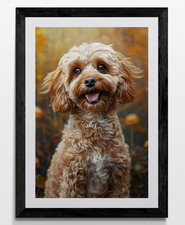 Cockerpoo Puppy Dog Framed