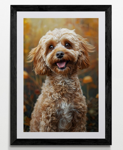 Cockerpoo puppy dog framed - cockerpoo,