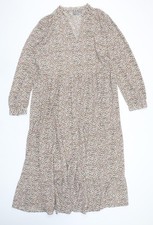 b.young Women’s Multicoloured Floral Midi A-Line Dress Size 12