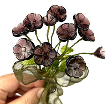 VTG Tussie Mussie Purple Glass