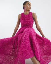 River Island Womens Pink Midi Dress Size 8