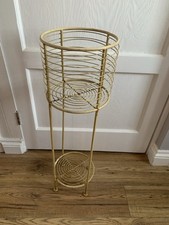 Vintage Metal Plant Stand Planter Rusty Rustic MCM 75cm Tall