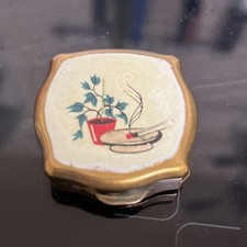 Vintage 1950s Stratton Mini Personal Handbag Ashtray Hinged Portable Compact