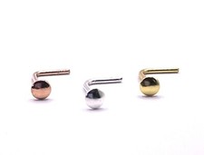 Flat top nose stud gold plated