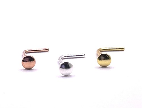 Flat top nose stud - , gold