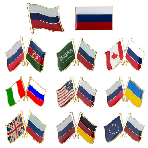 Russia russian flag pin badges - russian,
