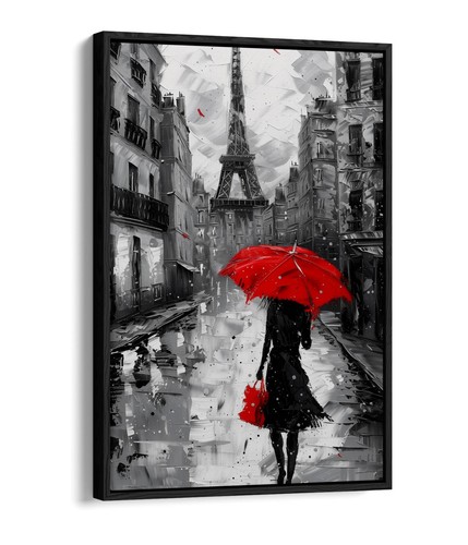 Woman with red umbrella - woman,