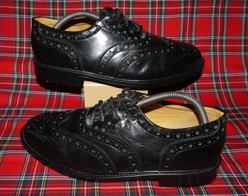 Gents black ghillie - gents, brogues