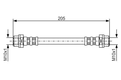 Flexible brake hose 987 - brake, 1